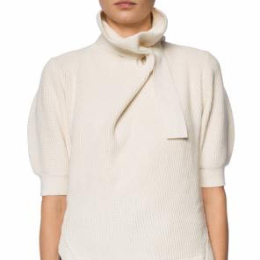 SELF PORTRAIT BRAIDED CREAM SWEATER SIZE MED